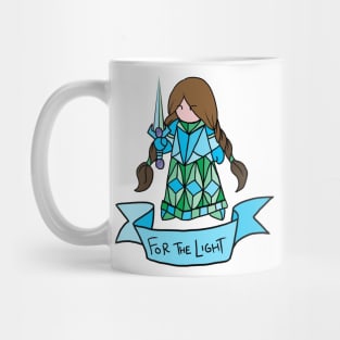 Brunette Paladin - For the Light Mug